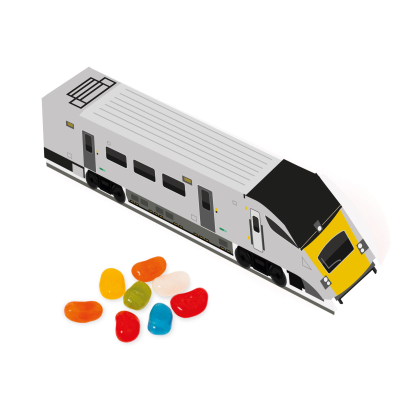 Picture of ECO RANGE - ECO TRAIN BOX - JOLLY BEANS