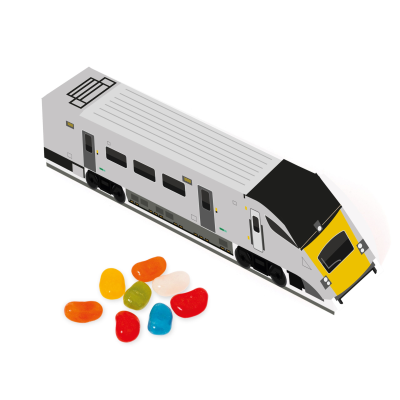 Picture of ECO RANGE - ECO TRAIN BOX - JOLLY BEANS.