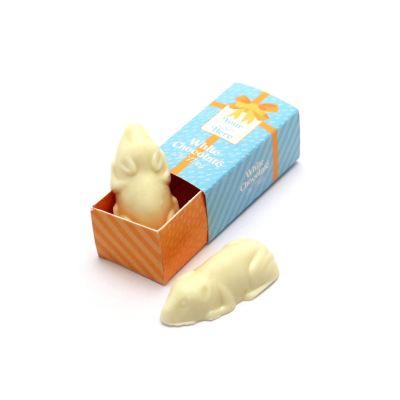 Picture of WINTER COLLECTION - ECO MINI MATCH BOX - WHITE CHOCOLATE MICE - X2 - 32% COCOA