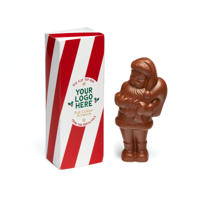 Picture of WINTER COLLECTION - ECO FLIP TOP BOX - 41% MILK CHOCOLATE FATHER CHRISTMAS SANTA