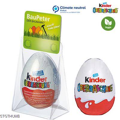 Picture of KINDER SURPRISE EGG in a Clear Transparent Plastic Package.