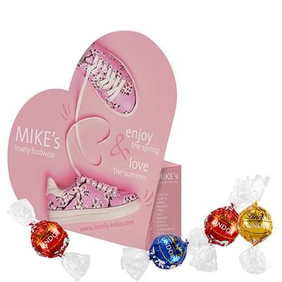 Picture of OUTLINE-BOX HEART with Lindt Lindor Truffles.