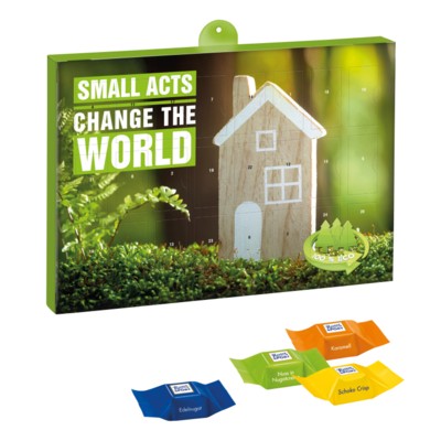 Picture of PREMIUM GIFT ADVENT CALENDAR ECO BUSINESS with Ritter Sports Choco Cubes.