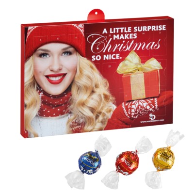 Picture of PREMIUM GIFT ADVENT CALENDAR BUSINESS with Lindt Lindor Truffles Mix.