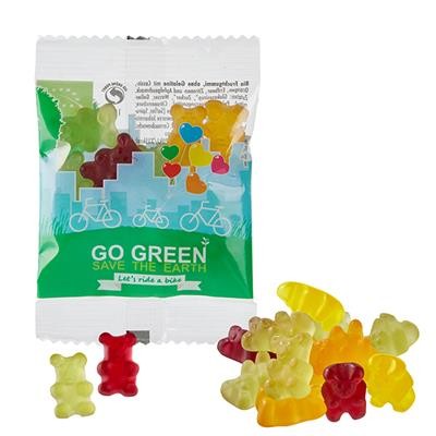 Picture of VEGAN ORGANIC FRUIT GUM BEARS in a Compostable