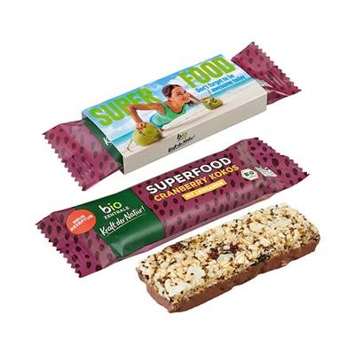 Picture of ORGANIC CEREAL BAR SUPERFOOD CRANBERRY & COCON