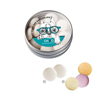 Picture of CLEAR TRANSPARENT TIN with Mentos