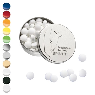 Picture of XS POCKET TIN with Embossed Lid with Stevia* Peppermint Pastilles