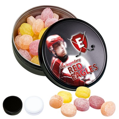 Picture of BLACK OR WHITE TIN with Kalfany Fruit Candies, 60G