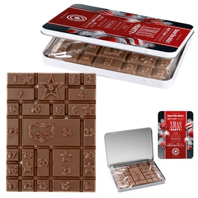 Picture of ADVENT CALENDAR DECORATIVE MINI TIN - STANDARD ADVENT CALENDAR CHOCOLATE BAR