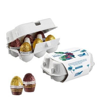 Picture of PAPER EASTER EGG BOX OF 6 with Ferrero Rocher Mini Eggs