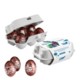 Picture of PAPER EASTER EGG BOX OF 6 with Kinder Bueno Mini Eggs