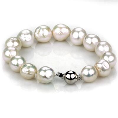 Picture of 12MM SINGLE STRAND ROUND AAA FRESHWATER PEARL BRACELET