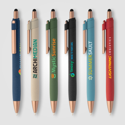 Picture of YORK RECYCLED PLASTIC BRONZE TRIM STYLUS BALL PEN