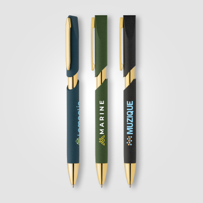 Picture of AURELIA RECYCLED PLASTIC GOLD GILT TRIM PEN