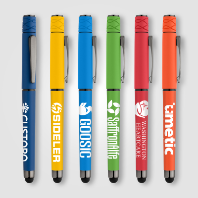 Picture of TAVI RECYCLED PLASTIC FIDGET SPINNER STYLUS GEL PEN