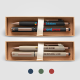 Picture of YORK RECYCLED PLASTIC BRONZE TRIM PEN GIFT SET
