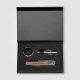 Picture of ESSEX STAINLESS STEEL METAL & FSC WOOD WINE ACCESSORY GIFT SET - 3 PCS