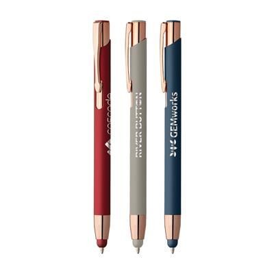 CROSBY SOFTY ROSE GOLD PEN W & BOTTOM STYLUS