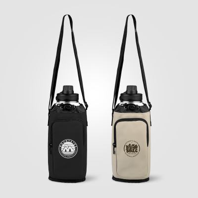 Picture of FLEN RECYCLED PU ZIPPER POCKET BOTTLE BAG - 1