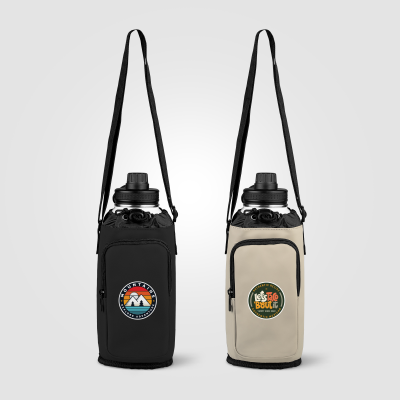 Picture of FLEN RECYCLED PU ZIPPER POCKET BOTTLE BAG - 1