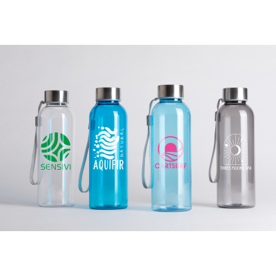 Picture of SKYE - 500 ML RPET WATER BOTTLE with Wrist Strap.