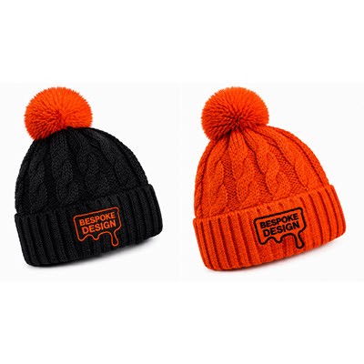 Picture of FULLY CUSTOM LUXURY FLEECE LINED FAUX FUR BOBBLE HAT with Branding