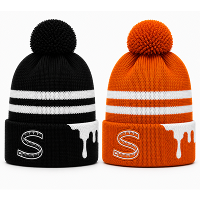 Picture of FULLY CUSTOMISED 2 COLOUR JACQUARD KNIT BOBBLE HAT