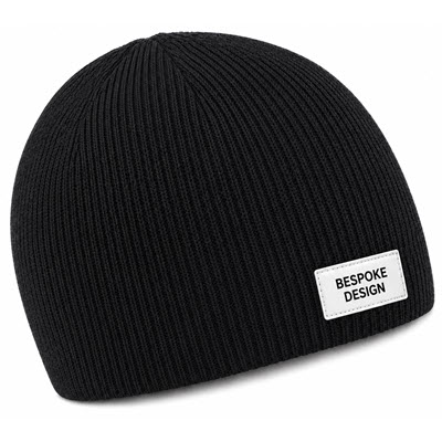Picture of DOUBLE LAYER RIBBED BEANIE with Woven Label or Embroidery