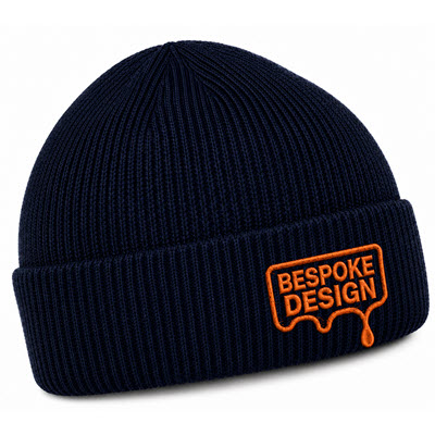 Picture of TURN UP MERINO BEANIE HAT 3090 with Embroidery