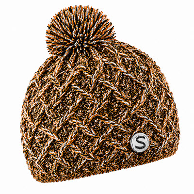 Picture of MARL FLEECE LINED BOBBLE HAT with Metal Round Disc