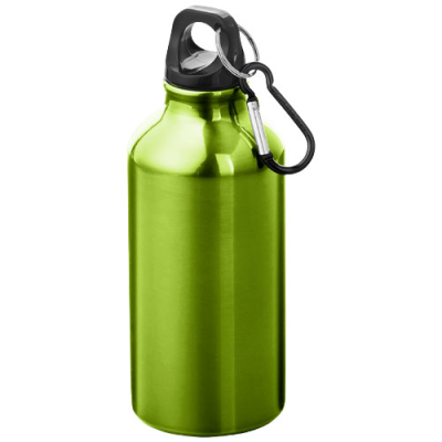 Picture of OREGON 400 ML ALUMINIUM METAL WATER BOTTLE with Carabiner in Apple Green