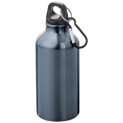 Picture of OREGON 400 ML ALUMINIUM METAL WATER BOTTLE with Carabiner in Gun Metal.