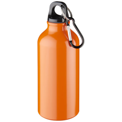 Picture of OREGON 400 ML ALUMINIUM METAL WATER BOTTLE with Carabiner in Orange