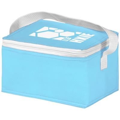 Picture of SPECTRUM 6-CAN NON-WOVEN COOL BAG in Light Blue