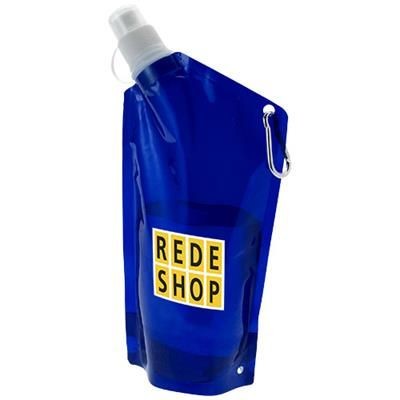 Picture of CABO 600 ML WATER BAG with Carabiner in Clear Transparent Blue