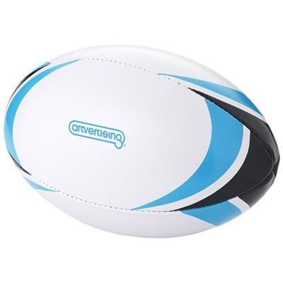 Picture of STADIUM RUGBY BALL in White Solid-blue
