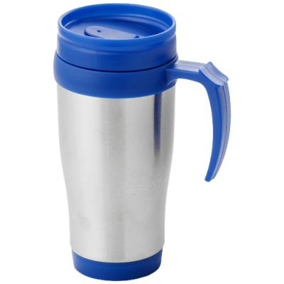 Picture of SANIBEL 400 ML THERMAL INSULATED MUG in Silver & Blue