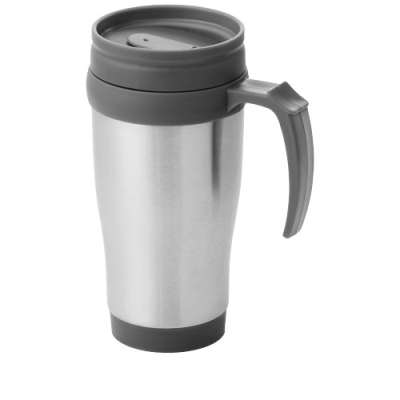 Picture of SANIBEL 400 ML THERMAL INSULATED MUG in Silver & Grey.