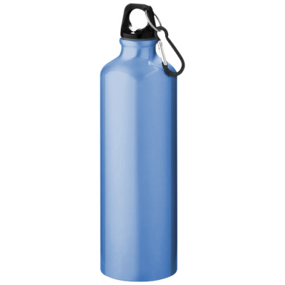 Picture of OREGON 770 ML ALUMINIUM METAL WATER BOTTLE with Carabiner in Light Blue.