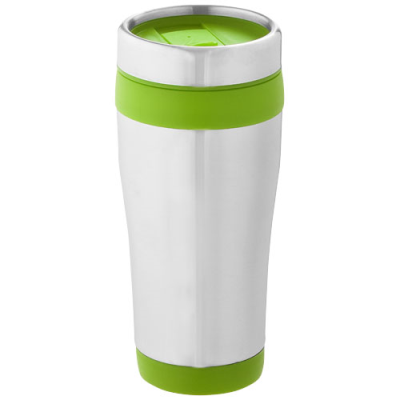 Picture of ELWOOD 410 ML THERMAL INSULATED TUMBLER in Silver & Lime Green