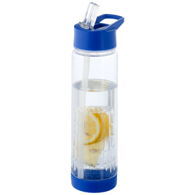 Picture of TUTTI-FRUTTI 740 ML TRITAN™ INFUSER SPORTS BOTTLE in Clear Transparent & Blue.