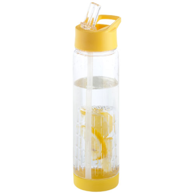 Picture of TUTTI-FRUTTI 740 ML TRITANINFUSER SPORTS BOTTLE in Yellow-transparent
