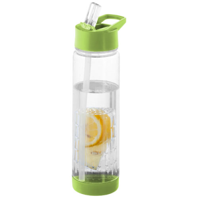 Picture of TUTTI-FRUTTI 740 ML TRITAN™ INFUSER SPORTS BOTTLE in Clear Transparent & Lime