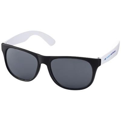 Picture of RETRO DUO-TONE SUNGLASSES in White Solid-black Solid
