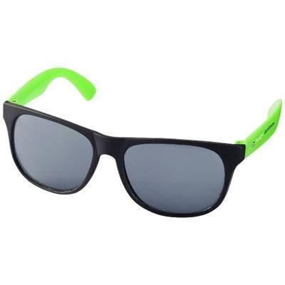 Picture of RETRO DUO-TONE SUNGLASSES in Neon Fluorescent Green-black Solid