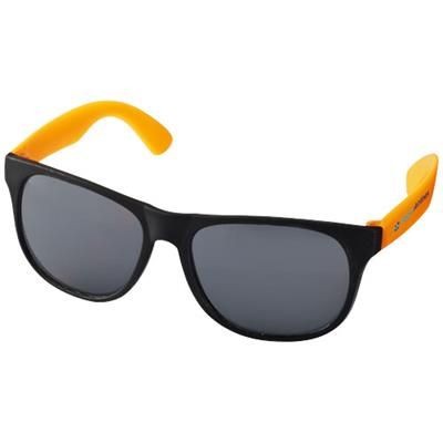 Picture of RETRO DUO-TONE SUNGLASSES in Neon Fluorescent Orange-black Solid