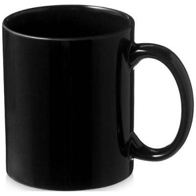 Picture of SANTOS 330 ML CERAMIC POTTERY MUG in Black Solid