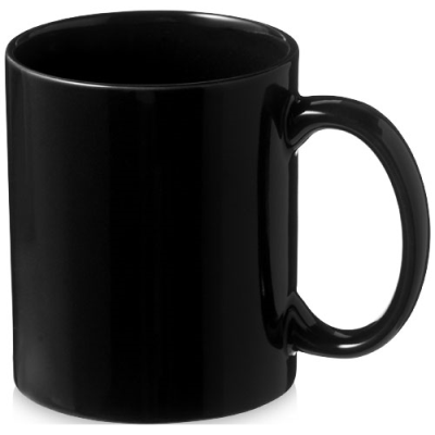 Picture of SANTOS 330 ML CERAMIC POTTERY MUG in Solid Black.