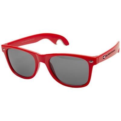 Picture of SUN RAY SUNGLASSES with Bottle Opener in Red